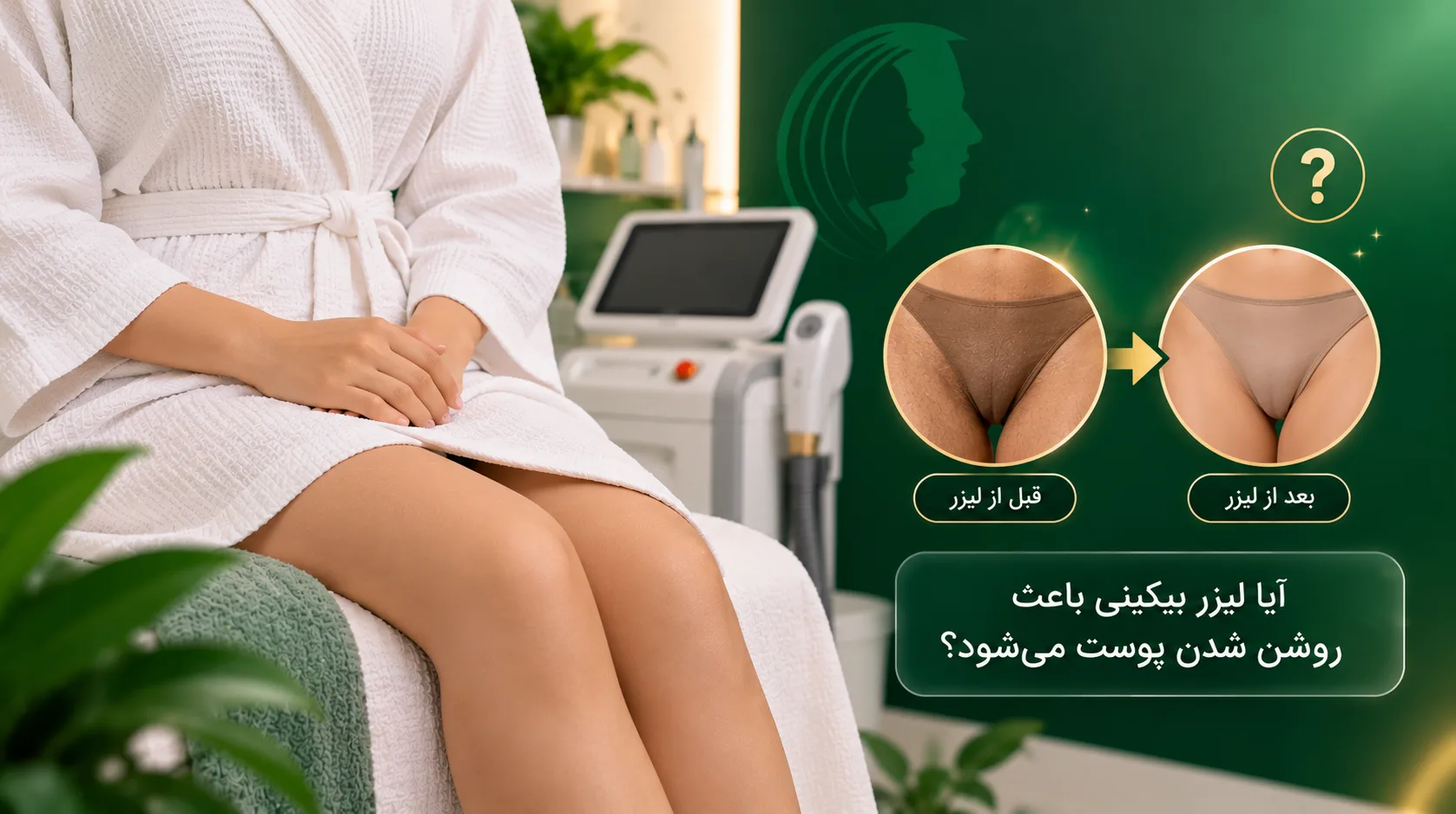 آیا لیزر بیکینی باعث روشن شدن پوست میشود؟